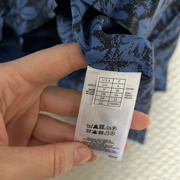 Brooks brothers 100% silk size 0 midi pleated dress - Picture 8 of 8